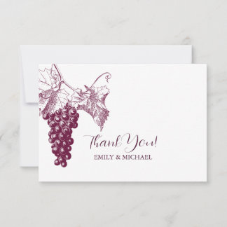 Vineyard Wedding Thank You Card