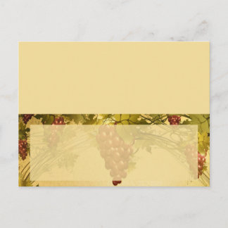 Vineyard Wedding Writable Place Card