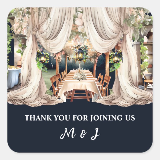 Vineyard wine farm Tuscan country winery table  Square Sticker (Front)