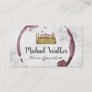 Vineyard Wine Stain Business Card
