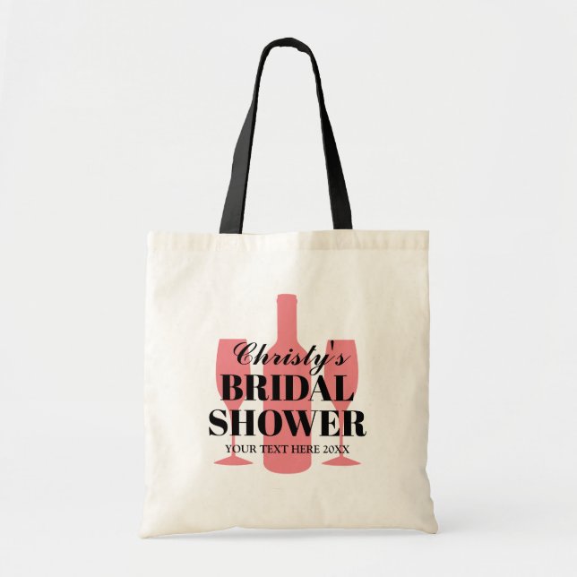 Vineyard winery gathering bridal shower tote bag (Front)