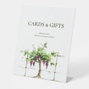 Vineyard Winery Grapevine Cards and Gifts Sign