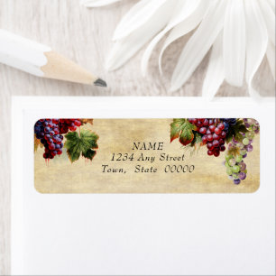 Vineyard Winery Vintage Rustic Shipping Return Address Label