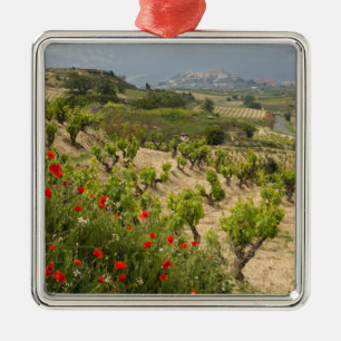 Vineyards near Laguardia, capital of La Rioja Metal Ornament