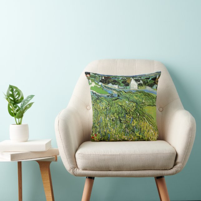 Vineyards with View of Auvers by Vincent van Gogh Cushion (Chair)