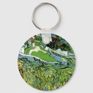 Vineyards with View of Auvers by Vincent van Gogh Key Ring
