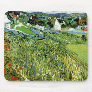 Vineyards with View of Auvers by Vincent van Gogh Mouse Pad