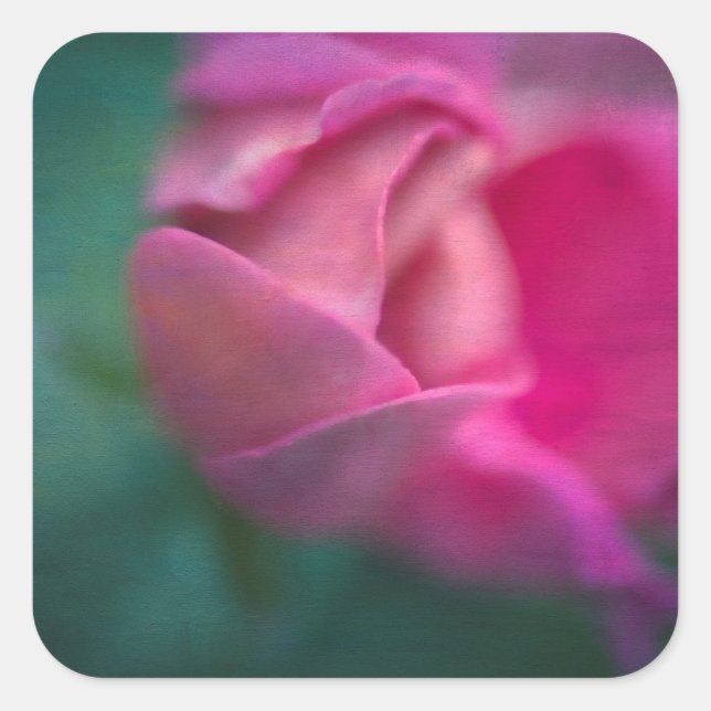 Vining Geranium Bud, Digitally Altered Square Sticker (Front)