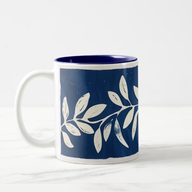 Vining Leaves Two-Tone Mug (Left)