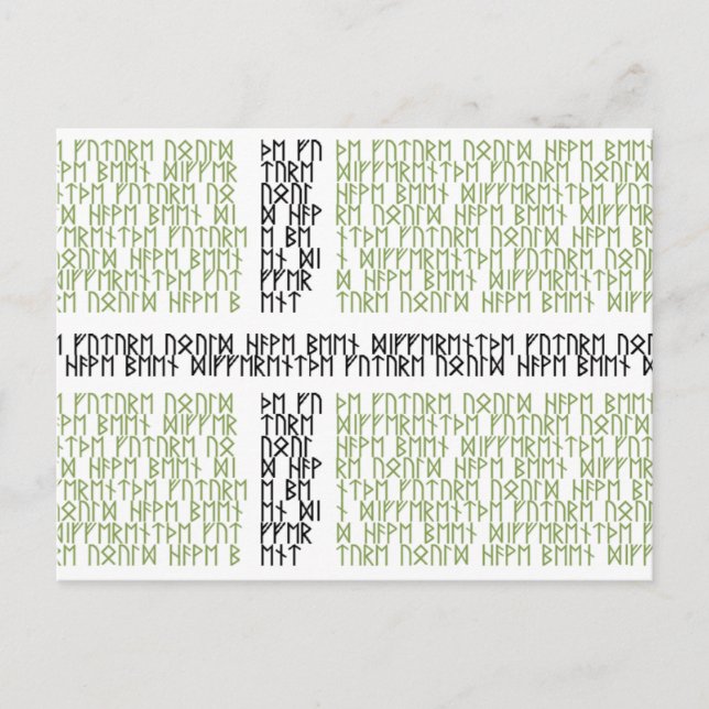 Vinland Flag w Runes - Postcard (Front)