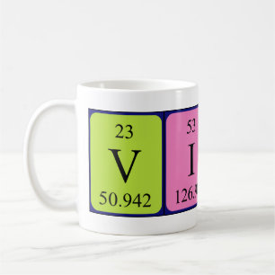 Vinn periodic table name mug