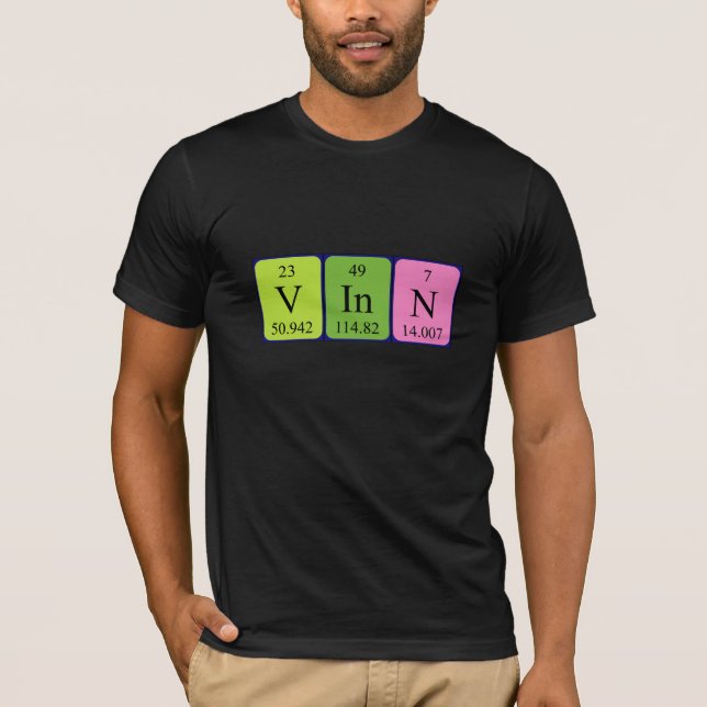 Vinn periodic table name shirt (Front)