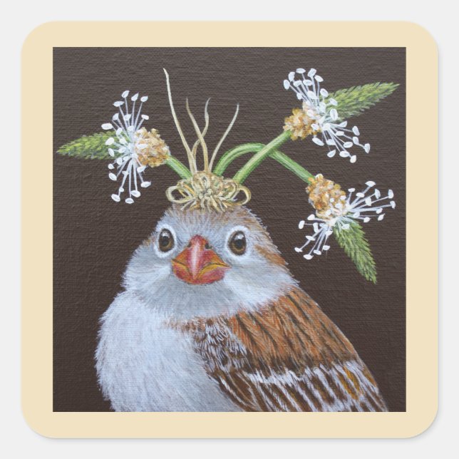 Vinnie the field sparrow stickers (Front)