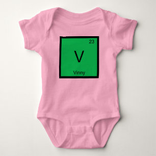 Vinny Name Chemistry Element Periodic Table Baby Bodysuit