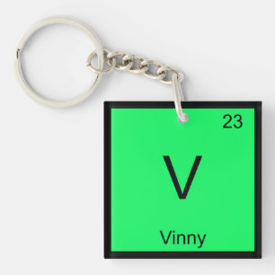 Vinny Name Chemistry Element Periodic Table Key Ring