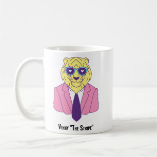Vinny "The Stripe" - Tiger in Pink Suit Hoodie Coffee Mug