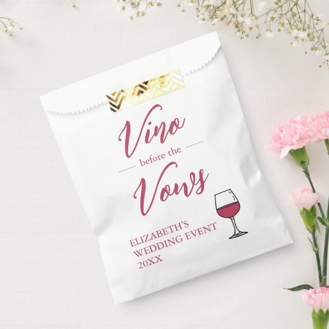 Vino Before The Vows Bridal Shower/Bachelorette Favour Bag (Sealed)