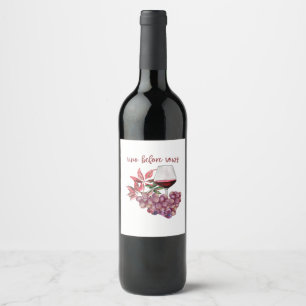 Vino Before Vows Bachelorette Design   Wine  Label