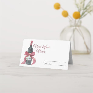 Vino before Vows Bridal shower - wedding place Card