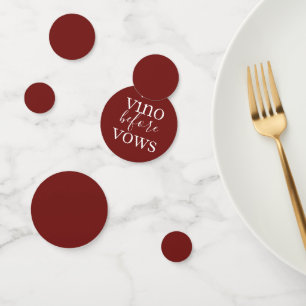 Vino before Vows Burgundy Red Table Confetti