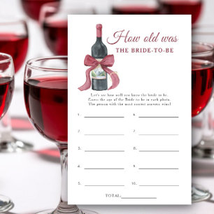 Vino before Vows How old was the bride to be game