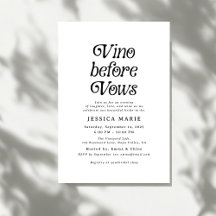Vino Before Vows | Minimal Retro Bridal Shower