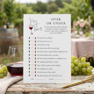 Vino Before Vows Over Under Bridal Shower card
