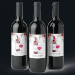 Vino Before Vows Red Wine Bridal Shower Gift Tags Label<br><div class="desc">This cute accessory will be perfect for your party when you customise it!</div>