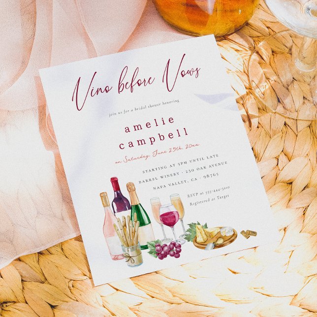 Vino Before Vows Wine Budget Bridal Shower (Card Front Mock-up)