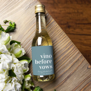Vino Before Vows Wine Country Bachelorette Party Label