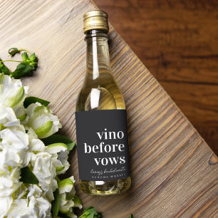Vino Before Vows Wine Country Bachelorette Party Wine Label