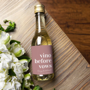 Vino Before Vows Wine Country Bachelorette Party Wine Label