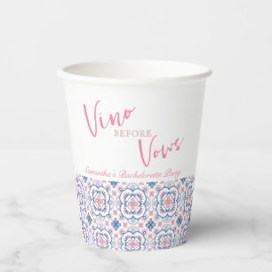 Vino Before Vows Wine Tasting Bachelorette  Paper Cups