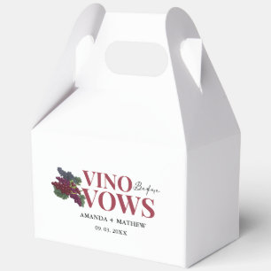 Vino before vows WIne Tasting bridal shower Favour Box