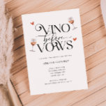 Vino Before Vows Winery Bachelorette Party Invitation<br><div class="desc">Fun bachelorette party invitation for a celebration at a winery featuring illustration of wine glasses and hearts.</div>