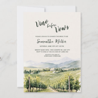 Vino before Wine Winery Bridal Shower Invitation