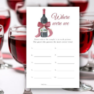 Vino Bridal shower Where were we game