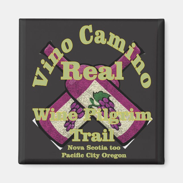 Vino Camino Real Pilgrimage Trail Magnet (Front)