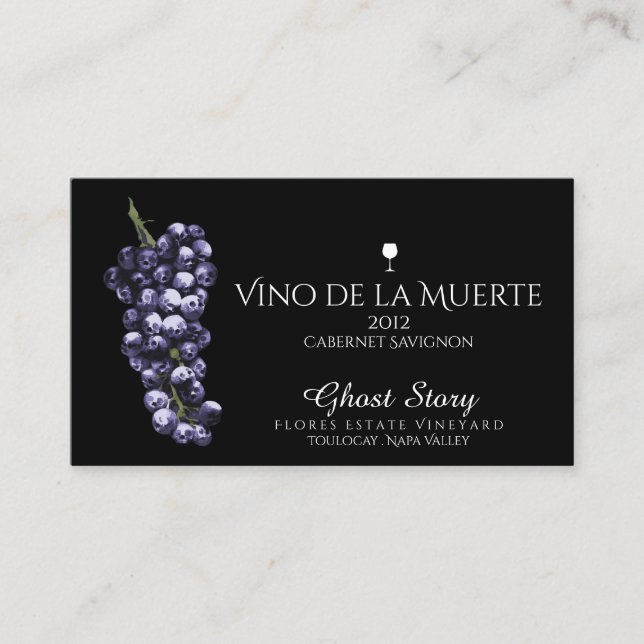 vino de la muerte business card (Front)