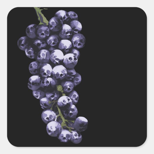 vino de la muerte square sticker (Front)