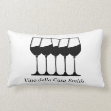 Vino Della Casa Wine Throw Pillow
