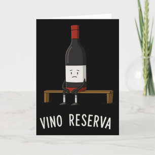 Vino Reserva Funny Soccer Benchwarmer Reserve Wine Card