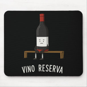 Vino Reserva Funny Soccer Benchwarmer Reserve Wine Mouse Pad