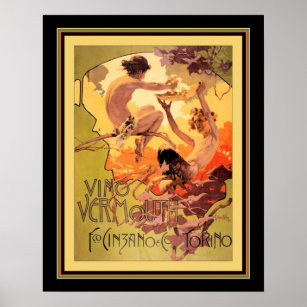 "Vino Vermouth" Art Nouveau Poster ca. 1901