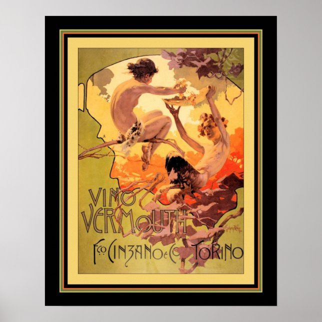 "Vino Vermouth" Art Nouveau Poster ca. 1901 (Front)