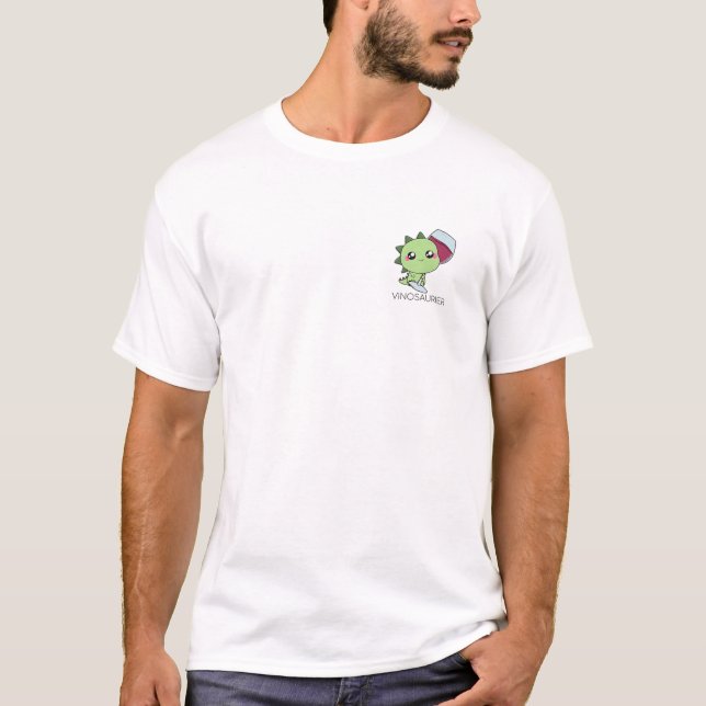 Vinodino Wine Vinosaur For Wine Lovers Dino T-Shirt (Front)
