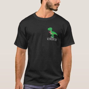 Vinodino With Wine. Funny Dinosaur With Red Wine T-Shirt