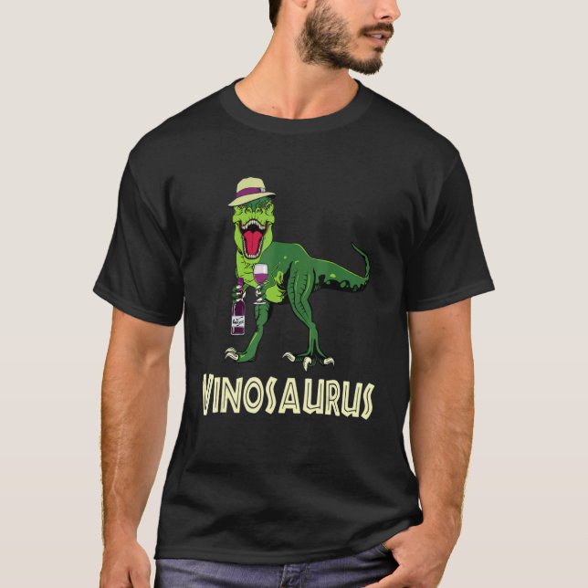 Vinosaurus Tyrannosaurus Wine Dinosaur Vinosaur Tr T-Shirt (Front)