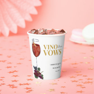 Vinow before vows WIne Tasting bridal shower Paper Cups