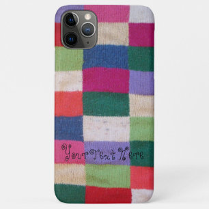 vintaage colourful knitted patchwork squares fun iPhone 11 pro max case